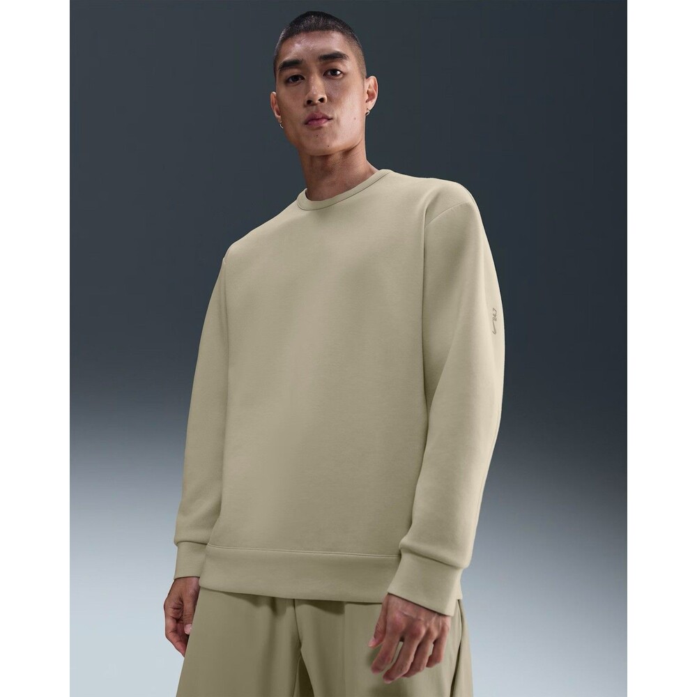 Nike Dri-Fit 24.7 Khaki ImpossiblySoft Crewneck Sweatshirt Men Size L HQ6964-253